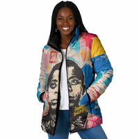 James Baldwin Padded Jacket Colorful Graffiti Style Portrait The Fire Next Time Text Bold Civil Rights Tribute - Wonder Print Shop