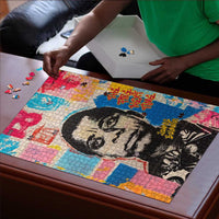 James Baldwin Puzzle Colorful Graffiti Style Portrait The Fire Next Time Text Bold Civil Rights Tribute - Wonder Print Shop