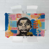 James Baldwin Tablecloth Colorful Graffiti Style Portrait The Fire Next Time Text Bold Civil Rights Tribute - Wonder Print Shop