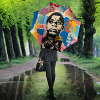 James Baldwin Umbrella Colorful Graffiti Style Portrait The Fire Next Time Text Bold Civil Rights Tribute - Wonder Print Shop