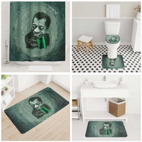 James Baldwin Bathroom Set Green Handwritten Script Design Smiling Portrait Civil Rights and Literature - Wonder Print Shop