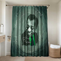 James Baldwin Bathroom Set Green Handwritten Script Design Smiling Portrait Civil Rights and Literature - Wonder Print Shop