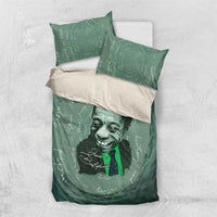 James Baldwin Bedding Set Green Handwritten Script Design Smiling Portrait Civil Rights and Literature - Wonder Print Shop