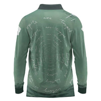 James Baldwin Long Sleeve Polo Shirt Green Handwritten Script Design Smiling Portrait Civil Rights and Literature - Wonder Print Shop