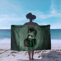 James Baldwin Sarong Green Handwritten Script Design Smiling Portrait Civil Rights and Literature - Wonder Print Shop