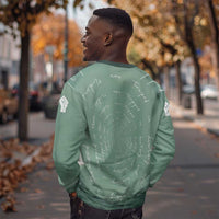 James Baldwin Sweatshirt Green Handwritten Script Design Smiling Portrait Civil Rights and Literature - Wonder Print Shop