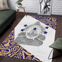 Honduras Area Rug National Emblem Blended with Traditional Patterns - Cultural Heritage Design
