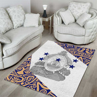 Honduras Area Rug National Emblem Blended with Traditional Patterns - Cultural Heritage Design