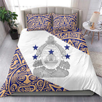 Honduras Bedding Set National Emblem Blended with Traditional Patterns - Cultural Heritage Design
