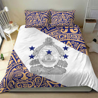 Honduras Bedding Set National Emblem Blended with Traditional Patterns - Cultural Heritage Design