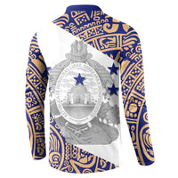 Honduras Button Sweatshirt National Emblem Blended with Traditional Patterns - Cultural Heritage Design