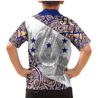 Honduras Family Matching Mermaid Dress and Hawaiian Shirt National Emblem Blended with Traditional Patterns - Cultural Heritage Design