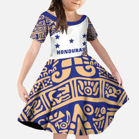 Honduras Family Matching Mermaid Dress and Hawaiian Shirt National Emblem Blended with Traditional Patterns - Cultural Heritage Design
