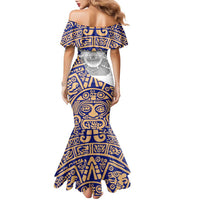 Honduras Family Matching Mermaid Dress and Hawaiian Shirt National Emblem Blended with Traditional Patterns - Cultural Heritage Design