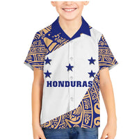 Honduras Family Matching Mermaid Dress and Hawaiian Shirt National Emblem Blended with Traditional Patterns - Cultural Heritage Design