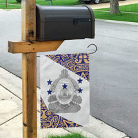 Honduras Garden Flag National Emblem Blended with Traditional Patterns - Cultural Heritage Design