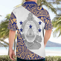 Honduras Hawaiian Shirt National Emblem Blended with Traditional Patterns - Cultural Heritage Design
