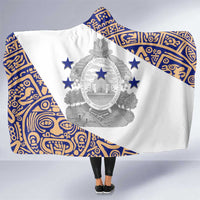 Honduras Hooded Blanket National Emblem Blended with Traditional Patterns - Cultural Heritage Design