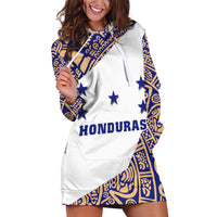 Honduras Hoodie Dress National Emblem Blended with Traditional Patterns - Cultural Heritage Design
