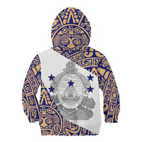 Honduras Kid Hoodie National Emblem Blended with Traditional Patterns - Cultural Heritage Design