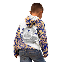Honduras Kid Hoodie National Emblem Blended with Traditional Patterns - Cultural Heritage Design
