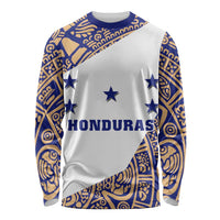 Honduras Long Sleeve Shirt National Emblem Blended with Traditional Patterns - Cultural Heritage Design