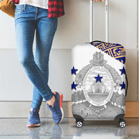Honduras Luggage Cover National Emblem Blended with Traditional Patterns - Cultural Heritage Design