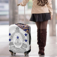 Honduras Luggage Cover National Emblem Blended with Traditional Patterns - Cultural Heritage Design