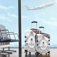 Honduras Luggage Cover National Emblem Blended with Traditional Patterns - Cultural Heritage Design