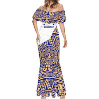 Honduras Mermaid Dress National Emblem Blended with Traditional Patterns - Cultural Heritage Design