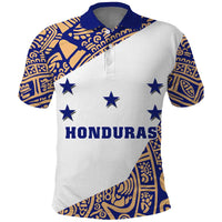 Honduras Polo Shirt National Emblem Blended with Traditional Patterns - Cultural Heritage Design