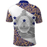 Honduras Polo Shirt National Emblem Blended with Traditional Patterns - Cultural Heritage Design