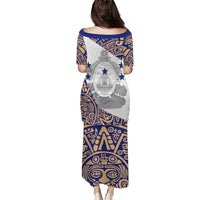 Honduras Puletasi National Emblem Blended with Traditional Patterns - Cultural Heritage Design