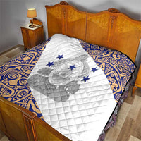 Honduras Quilt National Emblem Blended with Traditional Patterns - Cultural Heritage Design