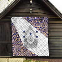 Honduras Quilt National Emblem Blended with Traditional Patterns - Cultural Heritage Design