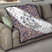 Honduras Quilt National Emblem Blended with Traditional Patterns - Cultural Heritage Design