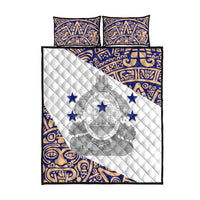 Honduras Quilt Bed Set National Emblem Blended with Traditional Patterns - Cultural Heritage Design