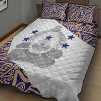 Honduras Quilt Bed Set National Emblem Blended with Traditional Patterns - Cultural Heritage Design