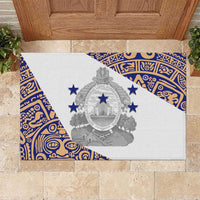 Honduras Rubber Doormat National Emblem Blended with Traditional Patterns - Cultural Heritage Design