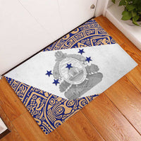Honduras Rubber Doormat National Emblem Blended with Traditional Patterns - Cultural Heritage Design