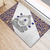 Honduras Rubber Doormat National Emblem Blended with Traditional Patterns - Cultural Heritage Design