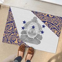 Honduras Rubber Doormat National Emblem Blended with Traditional Patterns - Cultural Heritage Design
