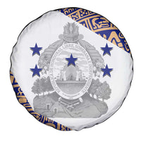 Honduras Spare Tire Cover National Emblem Blended with Traditional Patterns - Cultural Heritage Design