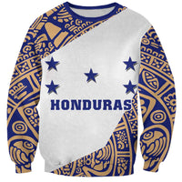 Honduras Sweatshirt National Emblem Blended with Traditional Patterns - Cultural Heritage Design