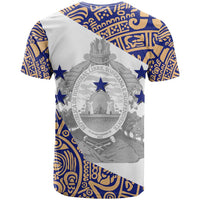 Honduras T Shirt National Emblem Blended with Traditional Patterns - Cultural Heritage Design