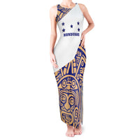 Honduras Tank Maxi Dress National Emblem Blended with Traditional Patterns - Cultural Heritage Design