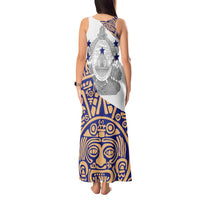 Honduras Tank Maxi Dress National Emblem Blended with Traditional Patterns - Cultural Heritage Design