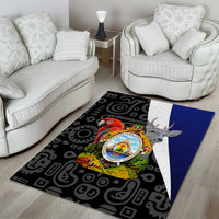 Honduras Coat of Arms Area Rug Traditional Patterns & National Symbol