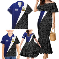 Honduras Coat of Arms Family Matching Mermaid Dress and Hawaiian Shirt Traditional Patterns & National Symbol