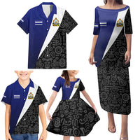 Honduras Coat of Arms Family Matching Puletasi and Hawaiian Shirt Traditional Patterns & National Symbol